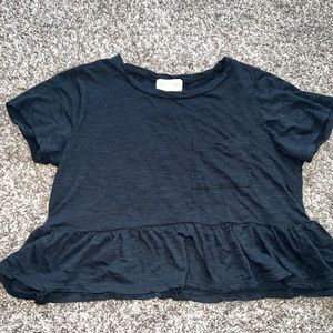 Jun & Ivy xs black peplum blouse